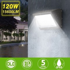 LED Wall Pack Light 120W Dusk to Dawn Security Outdoor Lighting Fixtures 15600LM