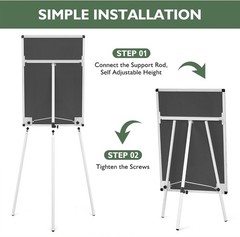 Magnetic Whiteboard W/ Stand Dry Erase Adjustable Tripod White Board 36″ x 24″