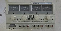 GW Instek GPC-3020 Triple Output DC Power Supply (2) 0-32V DC 2.2A +5vDC