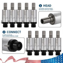 1-10 ASkeadnt Dental Slow Speed Motor Air Motor 2 Hole Micromotor External Spray
