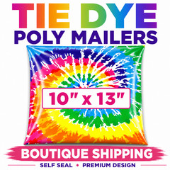 10×13 Tie Dye Designer Poly Mailers Boutique Shipping Bags Cute