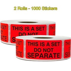 2 Rolls THIS IS A SET DO NOT SEPERATE Stickers FBA Packing Labels Self Adhesive