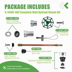 Complete Wall Hydrant Service Repair Kit for Prier C-144KT-807 Parts Kit C-144