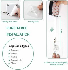 2Pcs Multifunctional Punch-Free With Drawstring Automatic Sensor Door Closer