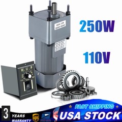 AC110V Geared AV Motor 135 RPM Single-phase Gearmotors W/ Speed Controller