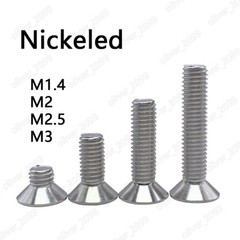 Nickeled Steel Phillips Countersunk Flat Head Small Screws M1.4 M2 M2.5 M3