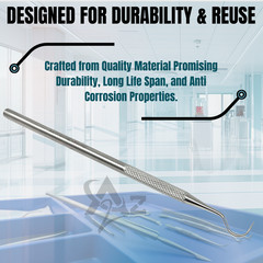 1Pcs Dissecting Probes Curved Hook Needle Point Surgical Instrument German Steel