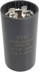 59 71 MFD uF 220VAC CD60 Circular Motor Starting Capacitors Franklin Control