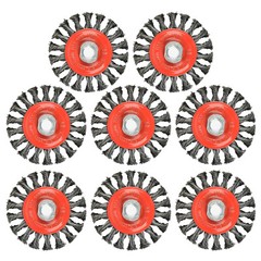 4 Inch Twist Knotted Wire Wheel Brush for Grinders, 5/8″-11 U