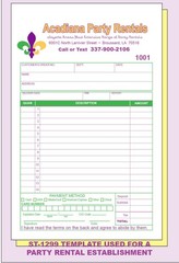 SALES INVOICE CUSTOM PRINTED 2 or 3 Part Carbonless