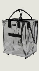 HULKEN Original Rolling Tote Bag Large Silver SEE DETAILS