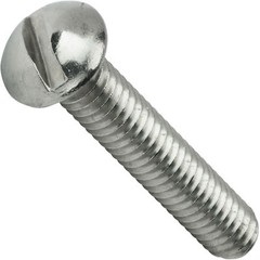 2-56 Round Head Machine Screws Slotted Drive Stainless Steel All Lengths