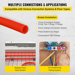 Oxygen Barrier 1/2 Inch 300 Feet Tube Coil EVOH PEX-B Pipe, for Residential Comm