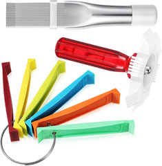 3 Pieces Air Conditioning Brush Set Includes FCR6 Ring Fin Comb Air Conditioner