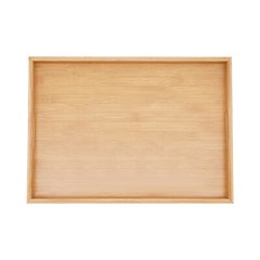 Bamboo Serving Trays 4-Piece Set Rectangular 18.1 × 13 × 1.4 In Log Color