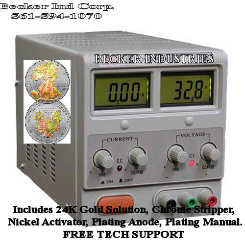 Digital 24K Gold/Chrome/Silver/Rhodium/copper/Nickel Plating Machine Kit , NEW