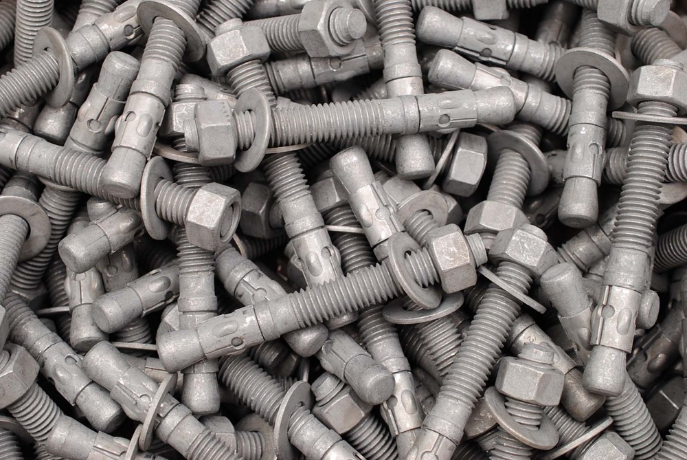 (20) Galvanized Concrete Wedge Anchor Bolts 1/2 x 4-1/4 Includes Nuts & Washers