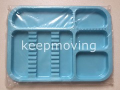 Dental Separate Divided Tray Plastic Autoclavable 135°C +10 Drilled Hole 5 Color