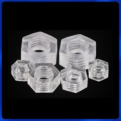 25/50/100pcs Acrylic Clear Plastic M3 M4 M5 M6 M8 M10 Hex Screw Nut