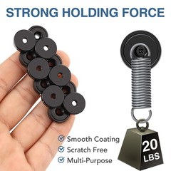 Neodymium Countersunk Magnets 20lbs Black Heavy Duty Round Base Pot Magnets 0.63