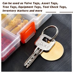 50 Pcs Round Brass Tags, 1-1/4 Inch Diameter, Gold Blank Metal Stamping Key B…
