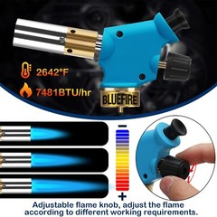 BLUEFIRE Handy Cyclone Propane Torch Head Trigger Start Turbo Swirl MAPP MAP Pro