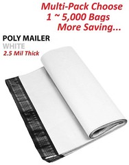1~5000 Multi-Pack 6×9 White Poly Mailers Shipping Envelopes Self Sealing Bags