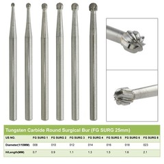 Wave Dental Surgical Burs Round Carbide Surgical Length Bur 25mm FGOS High Speed