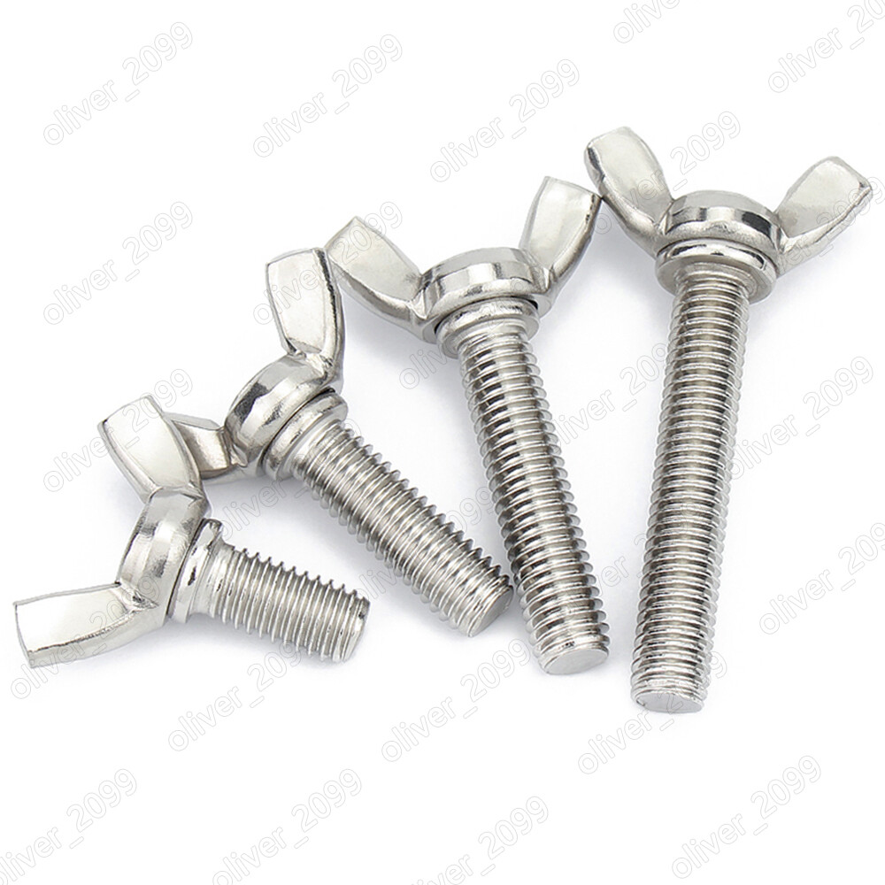 316 Stainless Steel Wing Thumb Screws Bolts M4 M5 M6 M8
