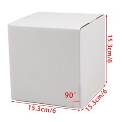 SUNLPH White Shipping Boxes 6x6x6 Inches Small Corrugated Cardboard Boxes, 25 Pa