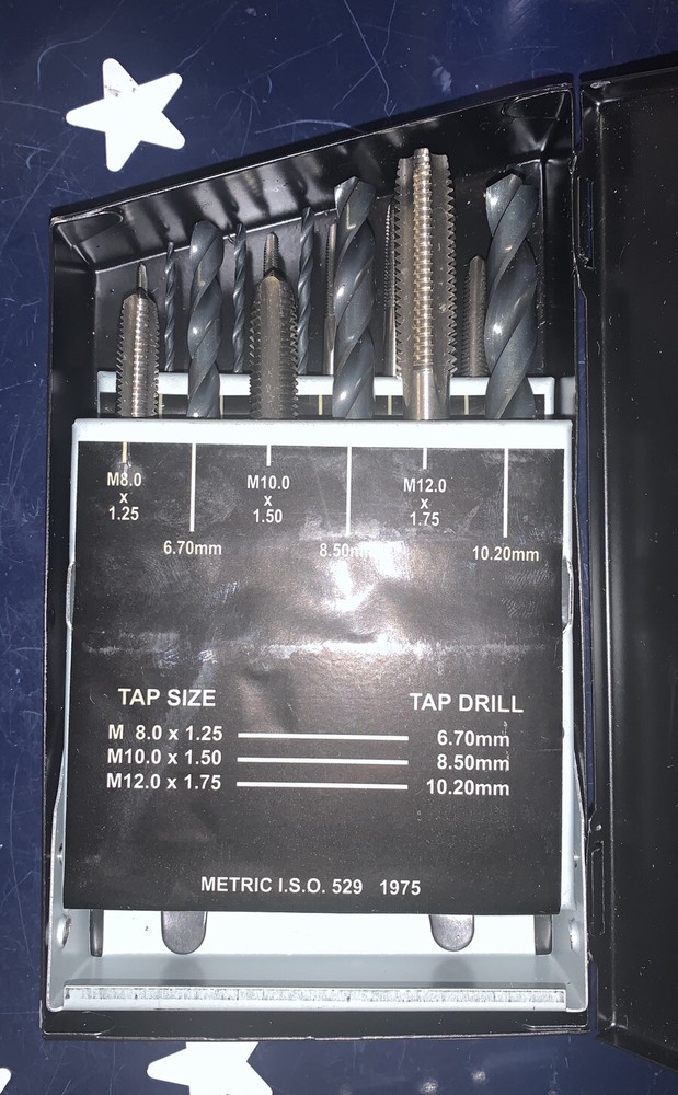 Norseman Metric Thread Tap and Drill Bits Set – 18 Piece Set
