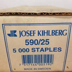Josef Kihlberg JK590-25K Staples, 25mm (1″) Leg Length, 1″ Wide, 590/25, 5,000ct