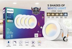 Philips 5/6 Inch 5CCT LED Retrofit Downlight 4 Pack Recessed Can Light