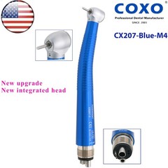 US COXO Dental High Speed Air Turbine Handpiece 4 Holes Anti-retraction CX207-C