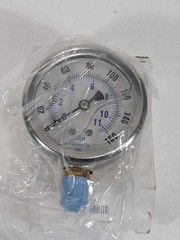 Pressure Gauge 0-160 PSI, Liquid Filled 2.5” Stainless Steel 1/4″ NPT LM