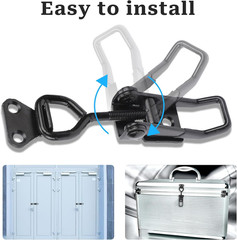2 PCS Black Toggle Latch Clamp 300Lbs Heavy Duty Adjustable Pull Latch – Quick R