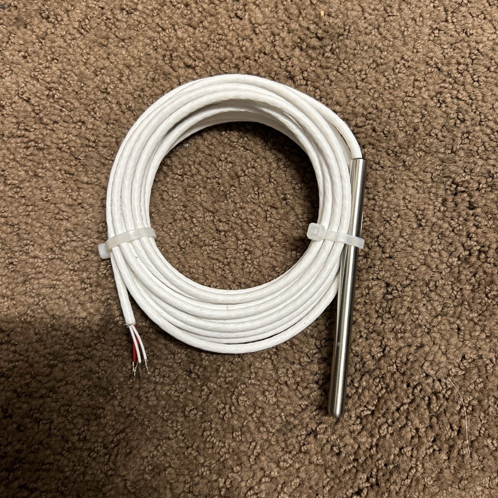 RTD/PT100 Temperature Sensor Ø4mm X 40mm With 1.5m PFA/PFA Lead, -50 To 250°C