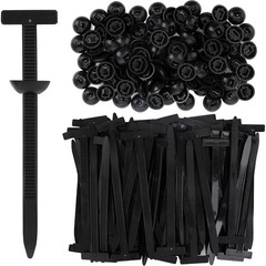 Black Universal Nylon Cable Tie Buckle Heavy Duty Self-Locking Universal Zip T