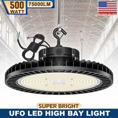 75000Lumens LED UFO High Bay Light 500W/400W/300W Commercial Warehouse 100V-277V