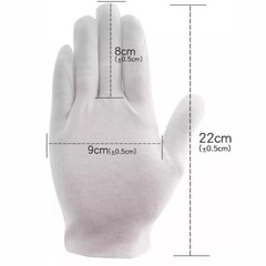 12 Pairs (24 PCS) White Soft Cotton Work Gloves Jewelry Coin Silver Inspection