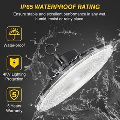 480V 150W LED Garage Light UFO High Bay Light Commercial Warehouse Barn Fixtures