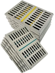 10 GERMAN DENTAL SURGICAL AUTOCLAVE STERILIZATION CASSETTE BOX 7.25″LX 5″W X0.75