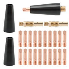 24 PCS Flux Core Gasless Nozzle Tips Kit, 0.03 0.8mm Flux Core Welder Mig 20…
