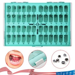 48 Sizes Stainless Steel Dental Kids Primary Molar Crowns Pediatric Crowns kit