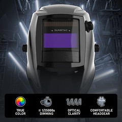 True Color Solar Powered Auto Darkening Shade Range DIN4/9-13 for MIG/TIG/ARC