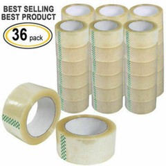 36 ROLLS – 2 INCH x 110 Yards (330 ft) Clear Carton Sealing Packing Package Tape