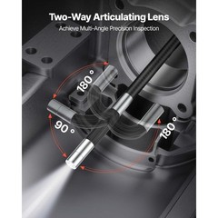 Uimoso 2-Way Articulating Endoscope Camera with 4.3″ IPS Display and 8X Zoom