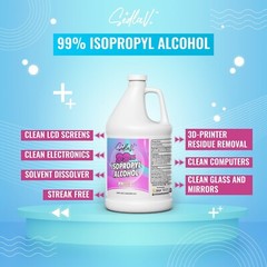 ISOPROPYL ALCOHOL 99% 4 GALLONS 100% PURE