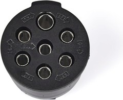 Heavy Duty 7 Pin Round Trailer Connector – 7 Color: 7 Way Trailer Plug (1 Pc)