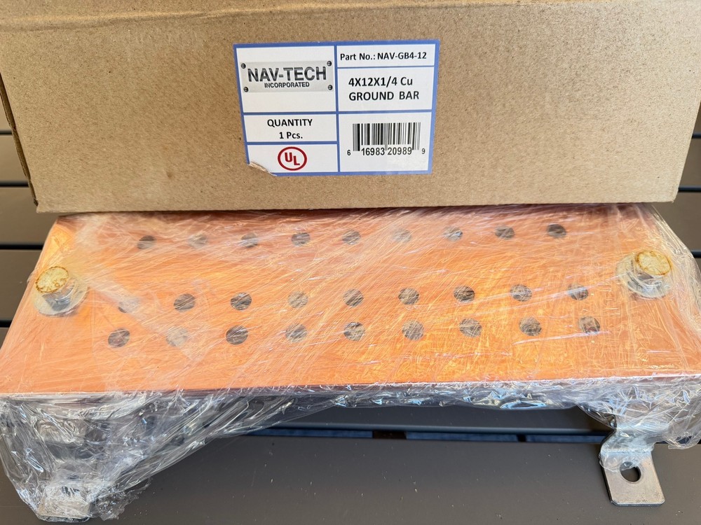 NAV-TECH 4X12X1/4 Copper Ground Bar – Part No. NAV-GB4-12